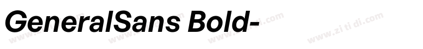 GeneralSans Bold字体转换